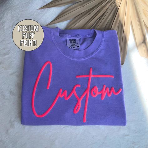 Custom Team Shirt Mascot Tshirt Puff Print University T-shirt Embossed College Shirts Sports Game Gift Personalized Name Crewneck Neon Tees - Etsy Cricut 2023, Custom Team Shirts, University Tshirt, College Shirts, Sports Game, Puff Print, Shirt Print Design, Team Shirt, Vinyl Shirts