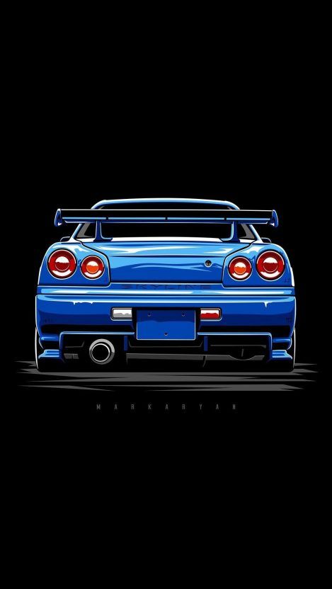 Nissan-Skyline-Blue-iPhone-Wallpaper - iPhone Wallpapers R34 Wallpaper, Nissan Skyline, Nissan, Sports Car, Wallpapers, Cars, Iphone, Sports, Blue