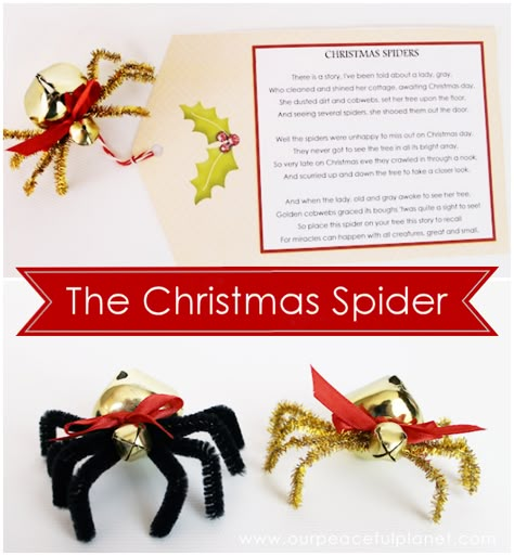 Children's Christmas Crafts, Christmas In Ukraine, Spider Diy, Christmas Legends, Legend Of The Christmas Spider, Spider Ornaments, Childrens Christmas Crafts, Christmas Spiders, Spider Craft