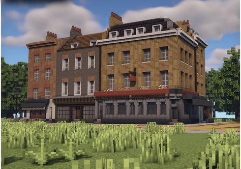 Minecraft Modern City, London Shops, Minecraft Shops, Minecraft Steampunk, Minecraft City Buildings, Minecraft Mansion, Minecraft Structures, Bangunan Minecraft, Minecraft Modern