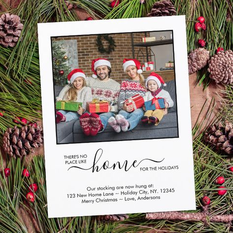 New Home Holiday We've Moved Custom Photo Moving Announcement Postcard New Home Holiday Card, We Moved Announcement Picture, Moving Card, Moving Announcement Postcard, New House Announcement, Christmas Card Ideas, Moving Cards, Moving Announcement, Nyc Christmas