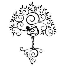 yoga tattoo - Google Search A Tree, A Woman, Yoga, Black And White, White, Black