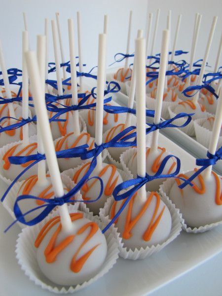 Cake Pop Idea for Bronco Party!   Black foisting and it's Raiders Denver Bronco Birthday Party Ideas, Naruto Baby Shower Ideas, Gator Party, Blue Cake Pops, Naruto Birthday, Trunk Party, Nerf Birthday Party, Frosting Colors, Nerf Party