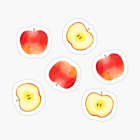 Get my art printed on awesome products. Support me at Redbubble #RBandME: https://www.redbubble.com/i/sticker/apple-by-lovelywad/102453097.JCQM3?asc=u Apple Sticker, Food Sticker, Apple Stickers, Apple Design, Food Stickers, Decorate Notebook, Buy Apple, Coloring Stickers, Black Artists