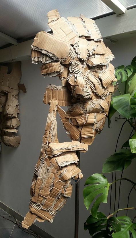 Sculpture Portfolio, Cardboard Art Sculpture, Sculpture Diy, Cardboard Sculpture, Children's Activities, Trash Art, Alberto Giacometti, Paper Mache Sculpture, Sculpture Projects