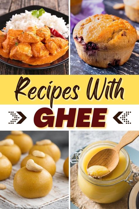 These easy recipes with ghee infuse a nutty flavor that you just can't get anywhere else. Ghee is rich, indulgent, and surprisingly easy to cook with. What Is Ghee Butter, Cooking With Ghee Butter, Ghee Baking Recipes, Recipes With Ghee Butter, Ghee Butter Recipes, Ghee Recipe Cooking, Recipes Using Ghee, How To Use Ghee In Recipes, How To Use Ghee