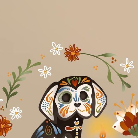 Luna Sundara on Instagram: "In Mexico, on October 27th, we celebrate the Day of the Dead in honor of animals. On this occasion, our most loyal companions return to visit us. We must not forget to leave them an offering You can create an altar and place one of their photographs in the center. Also, don't forget to leave a little bowl of water, their favorite food, and a special toy. #dayofthedead #diademuertos #diadelosmuertos #dog #doglover" October 27 Day Of The Dead Pets, Dog Ofrenda, Create An Altar, Dead Dog, The Day Of The Dead, October 27, Therapy Ideas, Dog Paintings, Favorite Food