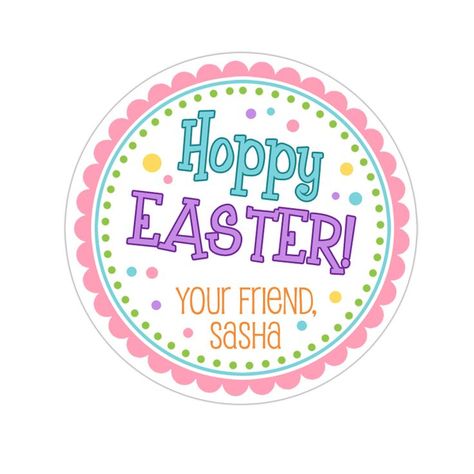 Personalized Easter Stickers by INKtropolis. Perfect for all goodie bags, class parties, friends, family, workplace, baked goods, candy treats, church members, and more. #personalized #personalizedsticker #personalizedlabel #personalizedeaster #easter #easterstickers #easterlabels #treatbagstickers #treatbaglabels #easterbakedgoods #eastercandystickers #inktropolis Happy Easter Stickers, Spring Stickers, Mexican Birthday Parties, Purple Easter, Easter Favors, Birthday Flags, Graduation Stickers, Candy Stickers, Easter Stickers