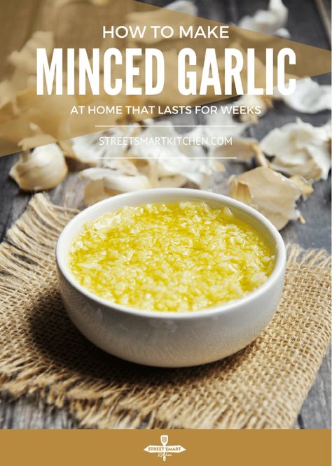 A step-by-step photo and video guide to show you how to make minced garlic at home, which can save you so much time and hassle while cooking. It’s a trick often used in restaurants. #howto #cookingtips Minced Garlic Recipes, One Pot Cooking, Homemade Pantry, Roasted Chicken Breast, Cooking 101, Garlic Recipes, Minced Onion, Other Recipes, Minced Garlic