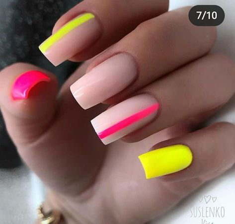 Nagellack Trends, Nails Art Designs, Her Nails, Manicure Ideas, Nagel Inspo, Pink Nail, Neon Nails, Dream Nails, Fire Nails