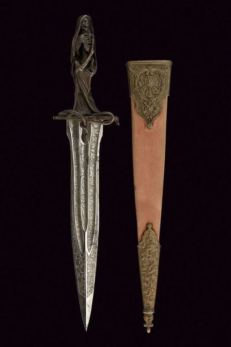 Ritual knife, France XIX #ritual #occult #esoteric #knife #weapon #ceremony Fantasy Dagger, Pretty Knives, Dagger Knife, Dishonored, Cool Swords, Cool Knives, Swords, Ritual, Art Reference