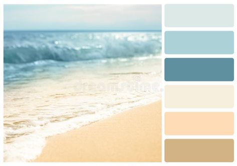 Beach Illustration, Colour Images, Beach Photos, Beach Pictures, Color Palette, Beauty, Color