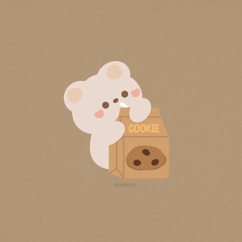 Kawaii Bears, Happy Drink, Teddy Bear Wallpaper, Beige Icons:), Giant Cookie, Teddy Bear Pictures, Bear Drawing, Cute Bear Drawings, Cute Animal Drawings Kawaii