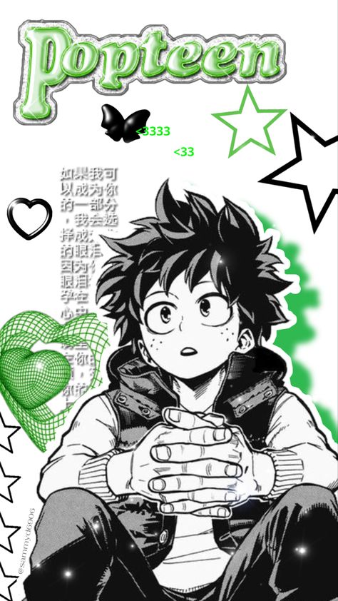 Poptren anime wallpaper Deku Wallpapers Aesthetic, Midoriya Izuku Wallpaper, Izuku Wallpaper, Deku Wallpapers, Izuku Midoriya Wallpaper, Nendoroid Anime, Y2k Wallpaper, Anime Wallpaper Phone, Anime Backgrounds Wallpapers