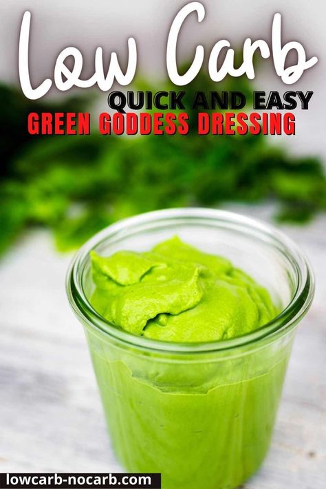 Our Green Goddess Vegan Dressing done in 3 minutes and filled with a nourishing creamy blend of flavors is one Keto Dressing you are going to have in your kitchen from now on at all times. Fully Low Carb, Sugar-Free, Grain-Free, Diabetic-Friendly, Vegetarian, Vegan, and Gluten-Free, this Green Goddess Salad Dressing Recipe gives you all the fresh green herbs needed in one bite. Keto Dressing, Goddess Salad Dressing, Keto Crackers Recipe, Low Carb Dressing, Green Goddess Dip, Green Goddess Salad Dressing, Green Goddess Smoothie, Green Goddess Salad, Goddess Salad