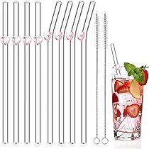 Straw Decorations, Cocktails Bar, Cleaning Brushes, Milk Shake, Drink Straw, Bar Glassware, Glass Straws, Drinking Glass, Bar Accessories