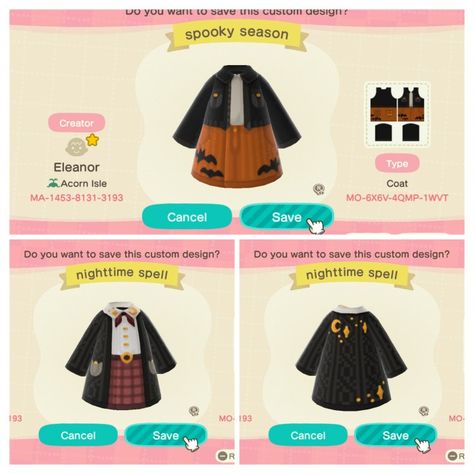 Acne Halloween Codes, Acnh Witchy Design Codes Outfits, Acnh Witch Clothes, Acne Clothing Codes, Acnh Black Dress, Goth Animal Crossing Outfit Codes, Animal Crossing New Horizon Qr Code, Acnh Halloween Costumes Codes, Acnh Clothes Design Id Goth