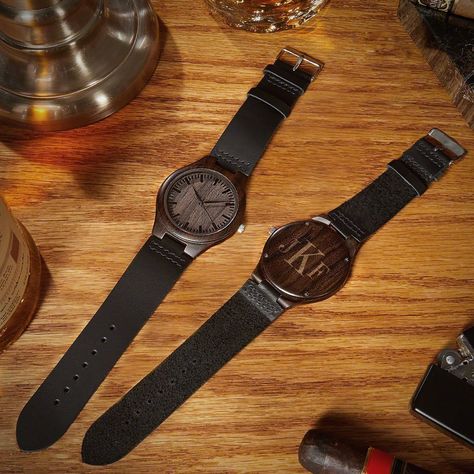 Check out this custom wooden watch! #woodenwatch #watch #watchesformen #personalizedwatches #personalizedwatch #watchesforgroomsmen #giftsformen #giftsetsformen #giftsformenideas #giftideasformen #giftsforguys #giftsforhim #boyfriendgifts #husbandgifts Engraved Groomsmen Gifts, Groomsmen Watches, Groomsmen Gift Set, Watch Display Case, Engraved Whiskey Glass, Groomsmen Gift Box, Whiskey Lover Gifts, Flask Gift, Best Man Gift