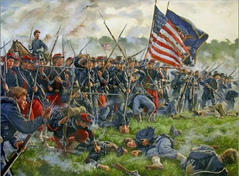 In the early morning hours of September 17, 1862, about 75,000 Union and 38,000 Confederate troops faced off near Maryland’s Antietam Creek. It was the deadliest single day of battle America had ever seen. Battle Of Antietam, Gettysburg Battlefield, Military Images, Battle Flag, Civil Wars, Union Army, American Colonies, Colonial America, Cowboy Art