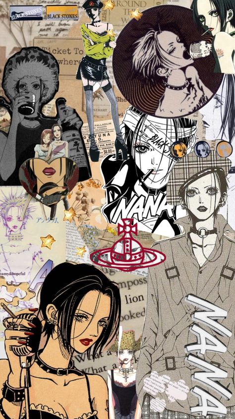 Nana #nanaaesthetic #fashioncollage #rockstar #fashionboard #anime #vintage #collage Nana Anime, Nana Manga, Nana Osaki, Notes Art, Anime Backgrounds Wallpapers, Anime Fandom, Vintage Collage, Pretty Wallpaper Iphone, Dreamy Art