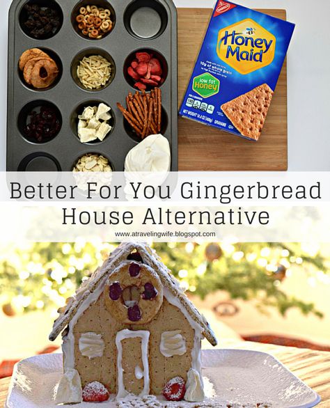 Alternative Gingerbread House Ideas, Healthy Gingerbread House, Gingerbread House Alternative Ideas, Gingerbread House Alternative, Kwanzaa Preschool, Gingerbread House Parties, Healthier Alternatives, Dried Pineapple, Gingerbread House Decorations