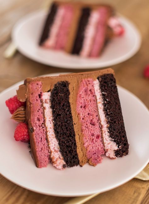 Raspberry Cream Filling, Dark Chocolate Cake Recipes, Cake By Courtney, Cake With Chocolate Ganache, Truffle Cake, Salted Caramel Cake, Chocolate Ganache Cake, Chocolate Truffle Cake, Ganache Cake