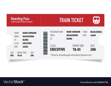 Train Vector, Train Ticket, Train Tickets, Design Modern, Png Images, Concept Design, Vector Images, Vector Free, Modern Design