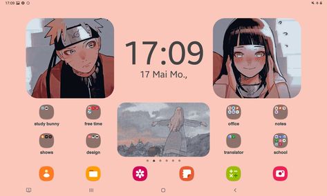 Android Tablet Homescreen Layout, Tablet Homescreen Ideas Android, Android Organization, Office Notes, Samsung Tablet, Naruto And Hinata, Homescreen Layout, Android Tablets, Study Notes