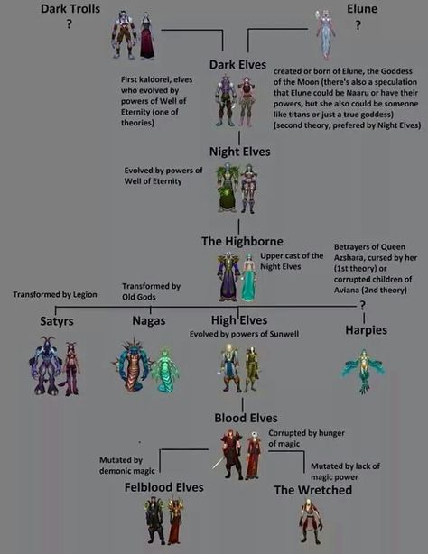 Cool World of Warcraft Family Tree Elf Species, World Of Warcraft Races, Wow Of Warcraft, World Of Warcraft 3, World Of Warcraft Characters, Warcraft Characters, For The Horde, Miniature Gaming, The Faceless