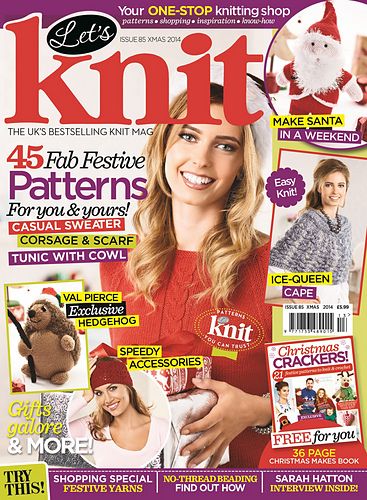 Let's Knit magazine, issue 85 on Behance Christmas Color By Number, Christmas Knitting Patterns Free, Christmas Knitting Patterns, Crochet Magazine, Knitting Magazine, Knitting Books, How To Start Knitting, Christmas Accessories, Knitting Kits