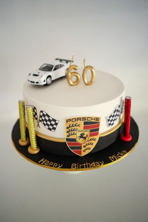 Simple Car Cake, Porsche Cake, Car Cakes For Men, Simple Birthday Cake Designs, Birthday Cake For Boyfriend, Cars Theme Cake, Race Car Cakes, Bts Cake, Cake For Boyfriend