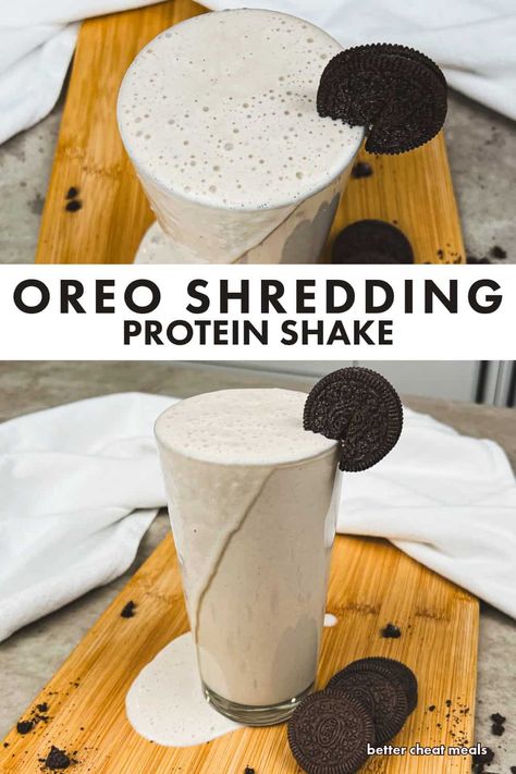 Craving cookies but committed to your fitness goals? 😍 This low-cal Oreo protein shake is your answer! 🥤✨ Packed with muscle-building protein and rich cookie flavor, it's the perfect post-workout treat or guilt-free dessert. Easy to make, delicious to drink! 🏋️‍♀️🍫 #ProteinShake #HealthyDessert #FitnessRecipe #WeightLossJourney #CleanEating #OreoLover #MealPrep #ProteinPacked #HealthySnacks #FitFoodie Oreo Protein Shake, Mug Cookie Recipes, Protein Shakes For Kids, Easy Protein Shakes, Homemade Protein Shakes, Protein Shake Diet, Protein Drink Recipes, Protein Milkshake, Premier Protein Shakes