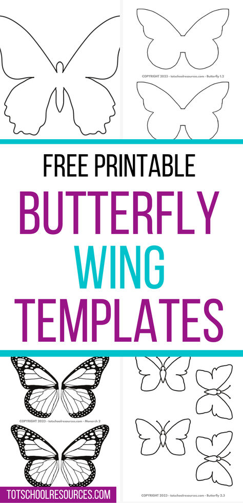 Whether you're doing some butterfly drawing, making a craft, or just want to color you'll love our butterfly wing outlines. They come in various shapes and sizes for all your needs. Pick your favorite free printable and enjoy! Paper Butterfly Patterns Free Printable, String Art Patterns Templates Printable Free Butterfly, Butterfly Shapes Template, Monarch Butterfly Template Free Printable, Diy Butterfly Accessories, Butterfly Wings Printable, Stained Glass Patterns Free Printables Templates Butterfly, Butterfly Stencils Printables Free, Butterfly Wings Template