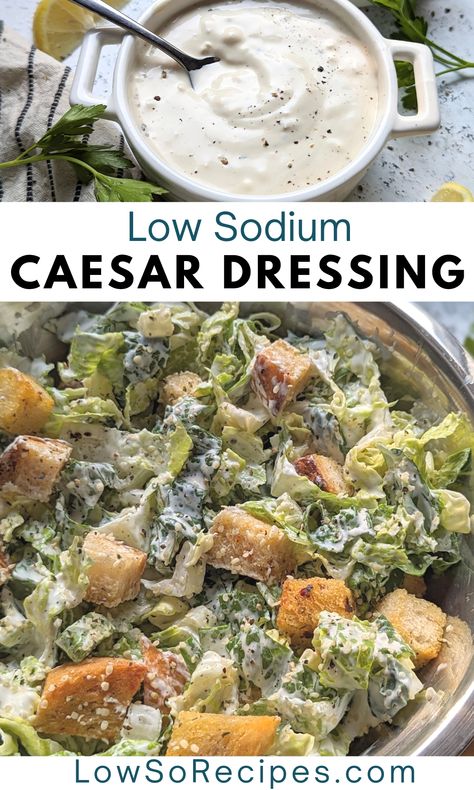 Low Sodium Caesar Dressing Low To No Sodium Recipes, Low Sodium Meals Easy Lunch, Low Sodium Vegetables, Low Sodium Dressing Recipes, Low Sodium Vegetable Recipes, Low Sodium Diet Recipes, Low Sodium Salad Dressing Recipes, Low Sodium Salads, Low Sodium Lunch Ideas For Work