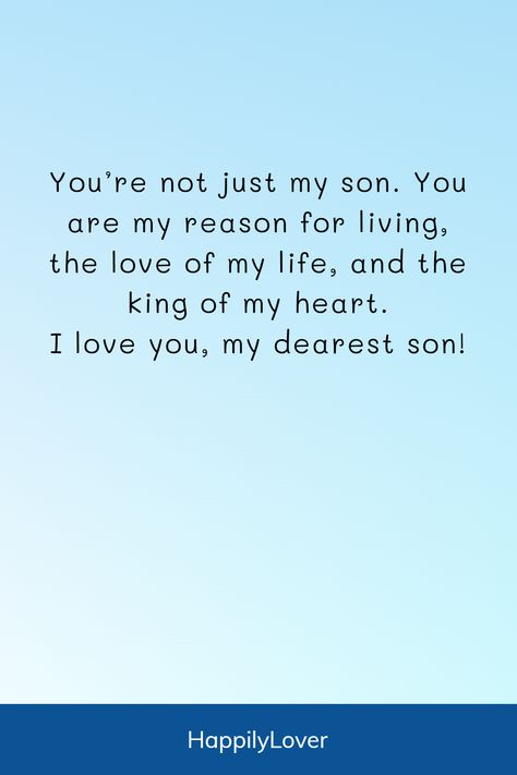 Best ‘mother and son’ quotes will touch your heart and remind you of the incredible bond you share. There is just something truly unique about the mother and son relationship. It’s like a magical connection that grows stronger with time and is filled with love, laughter, and the most precious moments. Heartwarming mom son quotes capture the essence of this extraordinary relationship – a blend of unconditional love, understanding, and endless support. Happy Mothers Day Quotes For Son, Love U Son Quotes, Mom And Son Relationship Quotes, Mom And Son Bond Quotes, My Son Quotes My Heart My Life, My Baby Boy Quotes Sons, Mother To Son Quotes I Love You, Mother And Son Captions Instagram, I Love You Son From Mom Quotes