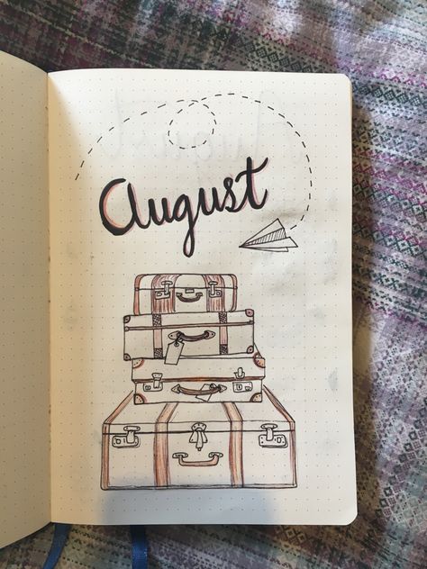 Travel themed title page 🧡 #bujo #bujoideas #bulletjournalideas #bulletjournals #august2019 #suitcase #travel Travel Scrapbook Title Page, Travel Journal Page Ideas, Travel Bujo Theme, Travel Journal Title Page, Travel Scrapbook Front Cover, Bullet Journal Voyage, Bujo Title Page, Title Page Ideas, Travel Bujo