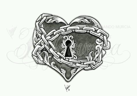 Truth! Chains And Locks Drawing, Locked Up Heart Tattoo, Heart With Lock Tattoo, Lock Tattoos For Women Vintage, Heart With Chains Tattoo, Chained Heart Tattoo, Locked Heart Tattoo, Tattoo Girlfriend, Padlock Tattoo