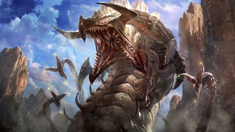 ArtStation - lineage_sand-worm, Kim Sung Hwan Creepy Monster, Beast Creature, Cool Monsters, Fantasy Beasts, 다크 판타지, Creature Drawings, Monster Concept Art, Fantasy Monster, Fantasy Creatures Art