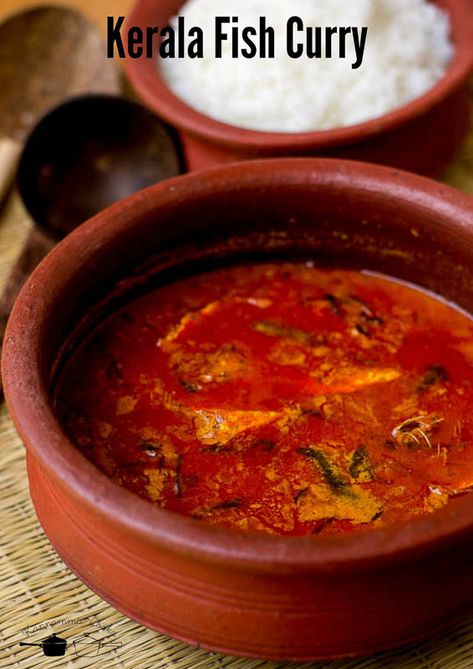 Kerala style fish curry, Spicy Kerala Meen Curry Recipe Meen Curry Kerala, Fish Curry Kerala Style, Kerala Style Fish Curry, Kerala Fish Curry Recipes, Fish Curry Recipe Indian, Pomfret Fish Recipe, Indian Fish Curry Recipe, South Indian Fish Curry, Chanel Coco Top Handle