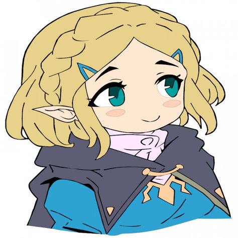 Princess Zelda Icon, Zelda Chibi, Zelda Drawing, 3d Print Files, Princesa Zelda, Zelda Botw, Anime Toon, Nintendo Art, Xenoblade Chronicles