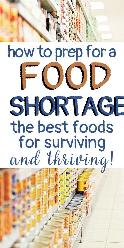 How to prepare for food shortage so you don't get caught out. Your food shortgage prep list for 2022. Preparing for food shortage this year. Food shortage prep. What to stock up on for a global food shortage. Best foods for food shortage. Your food shortage grocery list so you know what meals to make and how to survive. Planning for food shortages in your own area. Emergency Preparedness Items, Food Shortage, Emergency Preparedness Food Storage, Survival Food Storage, Prepper Food, Emergency Preparedness Food, Emergency Prepardness, Emergency Food Storage, Meals To Make