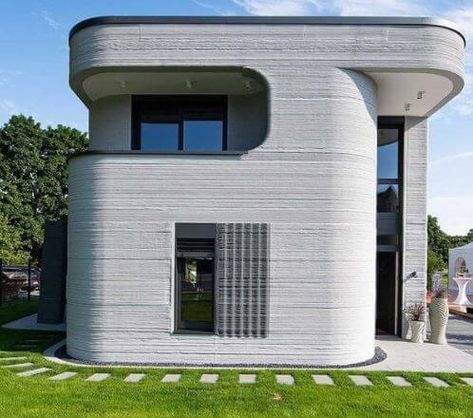 3d Printing Building Architecture, 3d Printing House Building, 3d Printed Concrete House, 3d Printing Building, 3d Printed Houses, 3d Printed Homes, Cement House Design, 3d Print House, 3d Printed Architecture