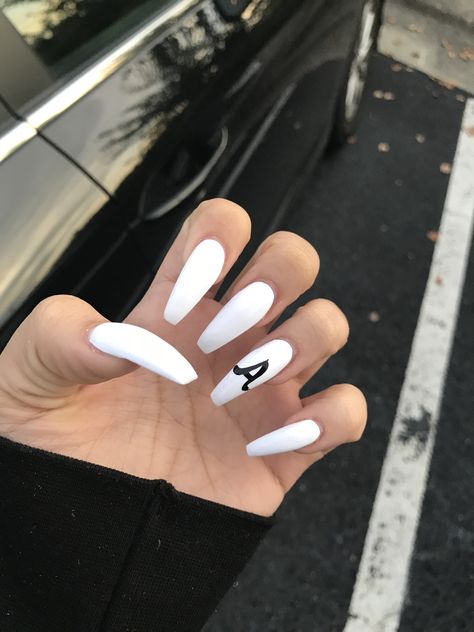 J Nails, Purple Acrylic Nails, Red Acrylic Nails, White Acrylic Nails, Red Nail Designs, White Nail Designs, Long Acrylic Nail Designs, French Tip Acrylic Nails, Summer Acrylic Nails