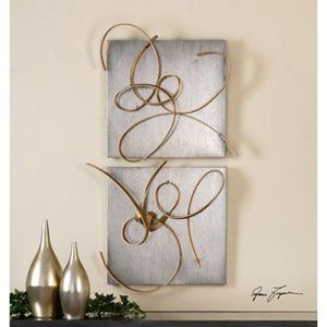 Uttermost Floyd Wooden Wall Art 04160 | Bellacor Metal Wall Panel, Contemporary Metal Wall Art, Wall Art Set Of 2, Metal Tree Wall Art, Abstract Hand, Leaf Wall Art, Metal Tree, Wall Decor Set, Gold Walls