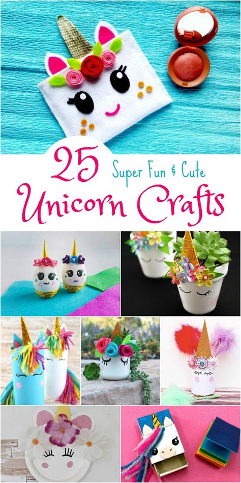 Looking for some adorable craft projects that any unicorn fan is sure to love? Check out these 25 Super Fun & Cute Unicorn Crafts here! Diy Unicorn Crafts, Horn Diy, Unicorn Crafts For Kids, Unicorn Craft, Diy Unicorn, Unicorn Valentine, Stick Crafts, Unicorn Crafts, Paper Plate Crafts