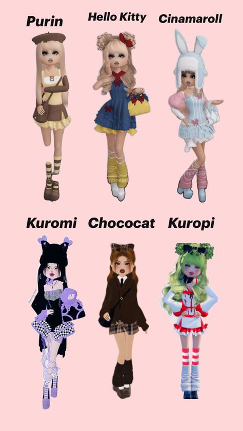 Cinnamoroll Image, Cute Comfy Fall Outfits, Zepeto Looks Ideas, Comfy Fall Outfits, Hello Kitty Dress, Hello Kitty Clothes, Body Base Drawing, Aesthetic Roblox Royale High Outfits, Easy Paper Crafts Diy