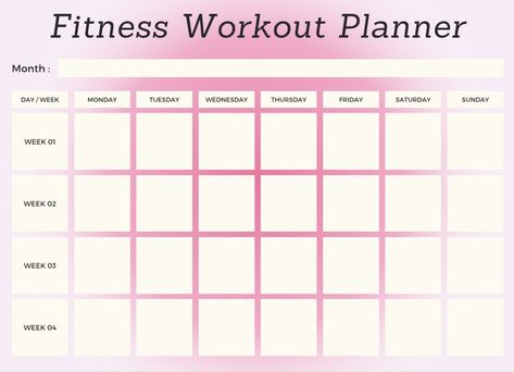 Purchase this pretty template to edit on canva 🩷☁️🧁 Fitness calendar template, pilates princess Workout Planner Template, Pretty Aura, Fitness Calendar, Fitness Templates, Aura Background, Swan Wallpaper, Workout Template, Printable Workout, Workout Planner