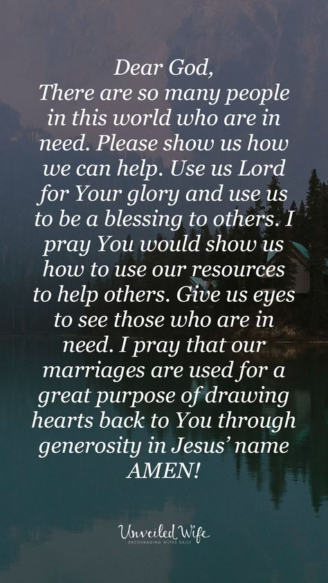 Dear God, There are so many people in this world who are in need. Please show us how we can help. Use us Lord for Your glory and use us to be a blessing | Marriage Prayers Daily Prayers Needed Please, Prayers For Others In Need, Prayer For Others In Need, God Help Me Through This, Prayer For Help, Prayer Challenge, Pray Daily, God Prayers, Marriage Prayers