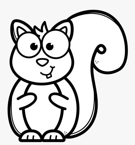 Squirrel Clipart Black And White, Squirrel Drawing, Squirrel Clipart, Colorful Art Projects, Autumn Doodles, Neat Gift Ideas, Best Nature Images, Preschool Coloring Pages, Kindergarden Activities