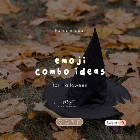 Emoji Combo Ideas for Halloween 🫶🏻🥰 #emojicombo #emoji #cuteemoji #fyp #tipsandtricks #margesn Ideas For Halloween, Cute Emoji, Halloween, Quick Saves